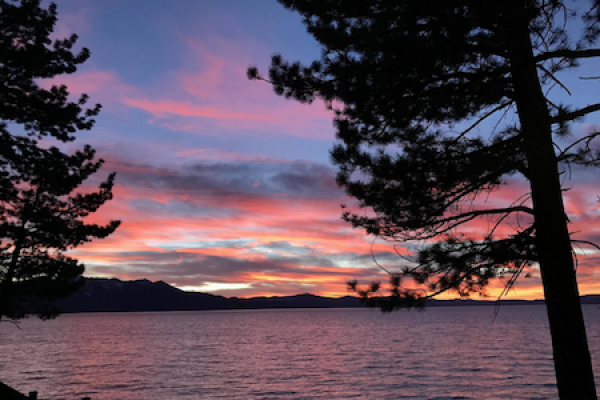Sunset at Sierra Shores in South Lake Tahoe