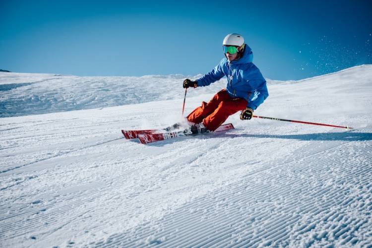 skiing on a mountain lake tahoe