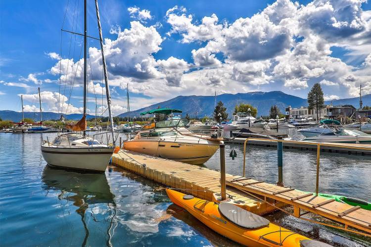 Dock on a Tahoe Keys waterfront rental