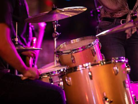 Playing Drums At Lake Tahoe Live Music Venue