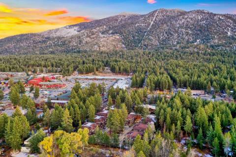 aerial of stateline south lake tahoe
