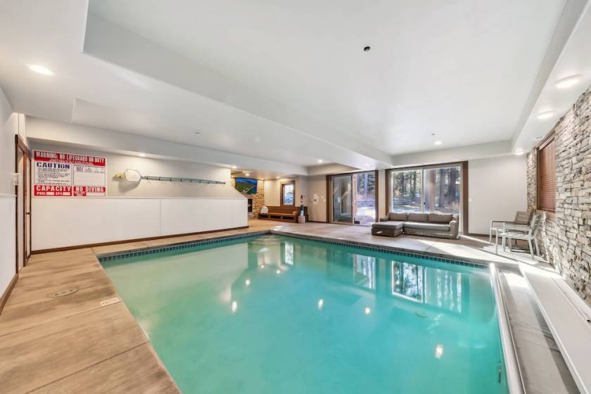 Indoor Pool at Lake Tahoe Home